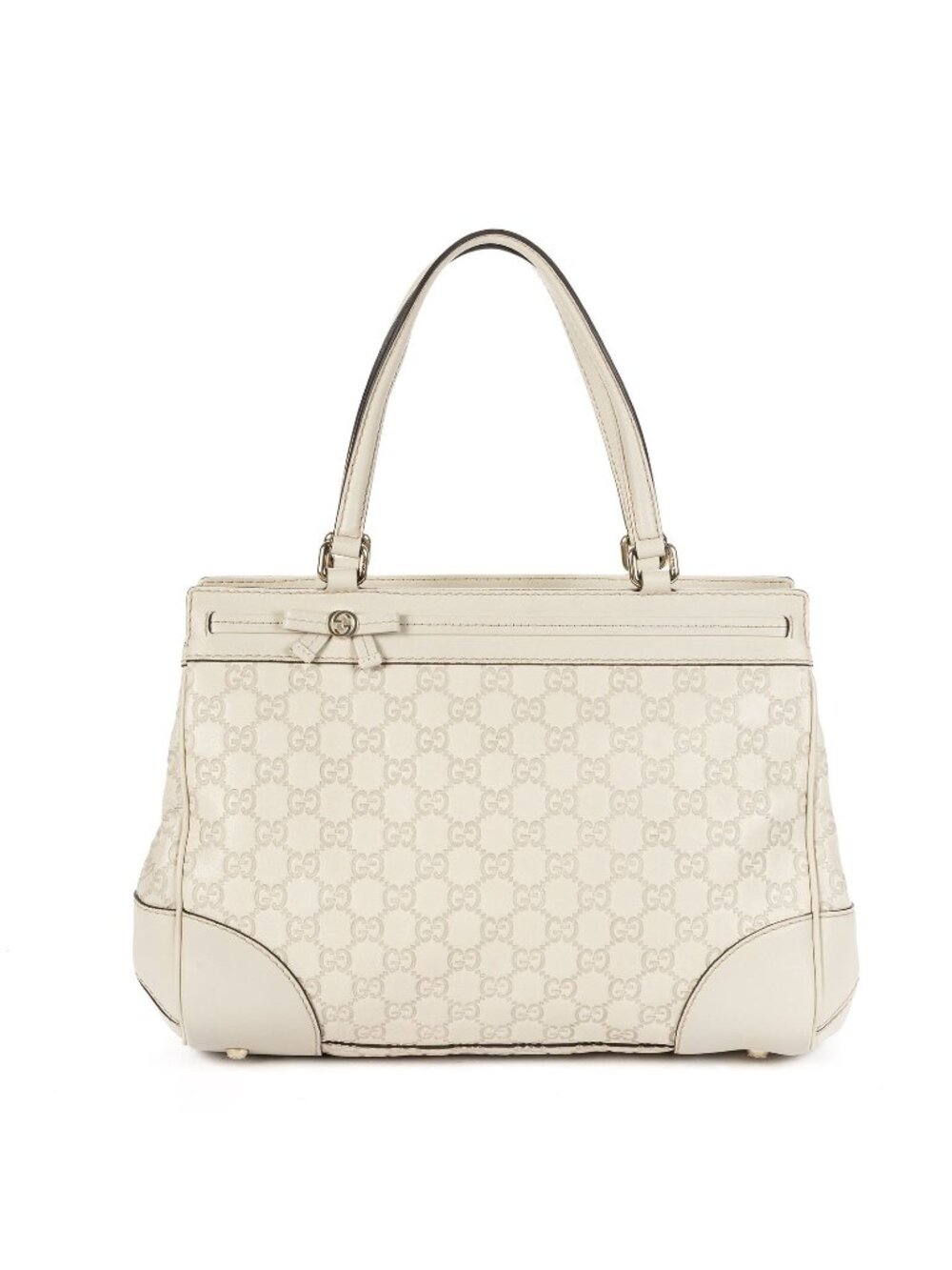 Gucci Mayfair Tote Ivory Monogram Calfskin